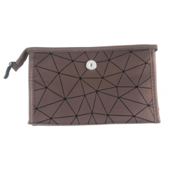 Monarch Bijoux - Makeup Bag Brown  (Snap Line)