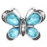 Monarch Bijoux - Blue Crystal Butterfly - Classic Snap  (Snap Line)