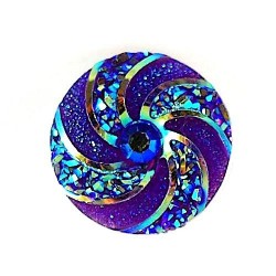 Monarch Bijoux -  Spiral Glitter Purple  - Classic Snap  (Snap Line)