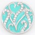 Monarch Bijoux -  Entwined Hearts Teal Classic Snap  (Snap Line)