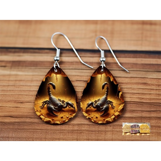 Earring - 3D Scorpion Hole Earring - 3D Scorpion Hole