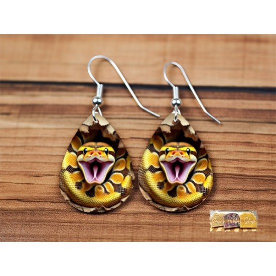 Earring - 3D Snake Hole Earring - 3D Snake Hole