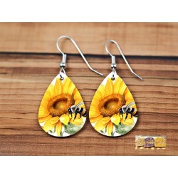 Earring - Sunflower Bee