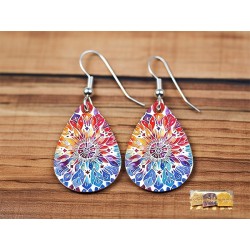 Earring - Watercolor Mandala