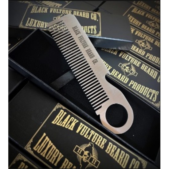 Black Vulture Beard Co. - Stainless Steel Beard Comb