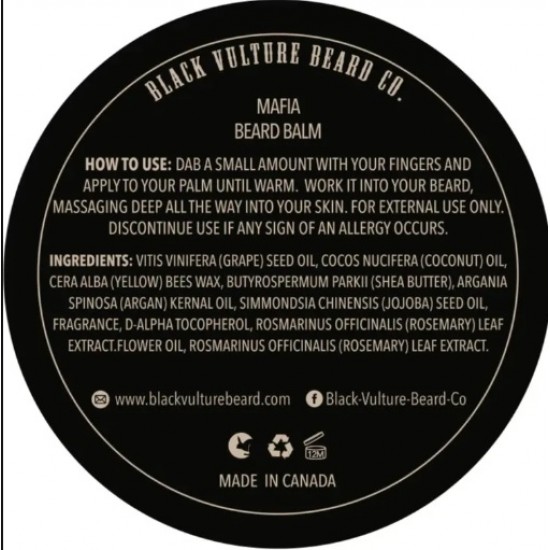 Black Vulture Beard Co. - Premium Mafia Beard Balm