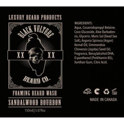 Black Vulture Beard Co. - Sandalwood Bourbon Foaming Beard Wash