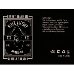 Black Vulture Beard Co. - Vanilla Tobacco Luxury Beard Oil