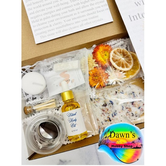 Ritual Bath Kit - Good Fortune  - Luck & Protection  Crystal Bath Gift Box