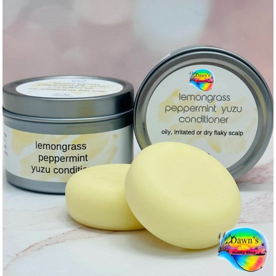 Conditioning Shampoo Bar - Lemongrass Peppermint Yuzu solid with storage tin