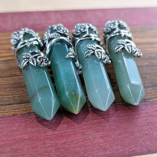 Pendant - Green Aventurine stone carving