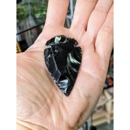 Black Obsidian Arrowhead Carving 