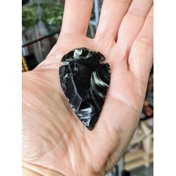 Black Obsidian Arrowhead Carving 