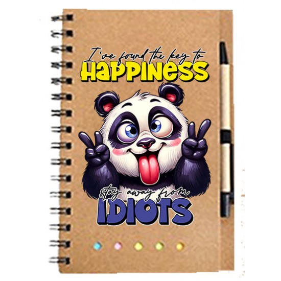 Notebooks - I've found the key to HAPPINESS stay away from IDIOTS