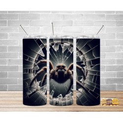 Tumbler -   Spider Hole in a Broken Glass 3D  20oz  