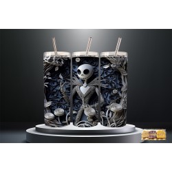Tumbler -     Jack Skellington Flower   20oz  
