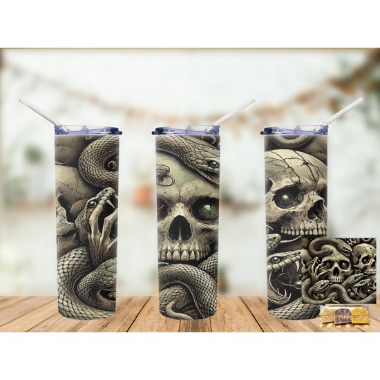 Tumbler - Skull Scary Snake 20oz Tumbler - Skull Scary Snake 20oz