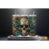 Tumbler -  Gold Turquoise Skull       20oz  