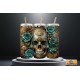 Tumbler - Gold Turquoise Skull 20oz Tumbler - Gold Turquoise Skull 20oz